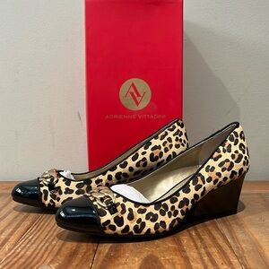 Adrienne Vittadini Wedge Animal Print Heels